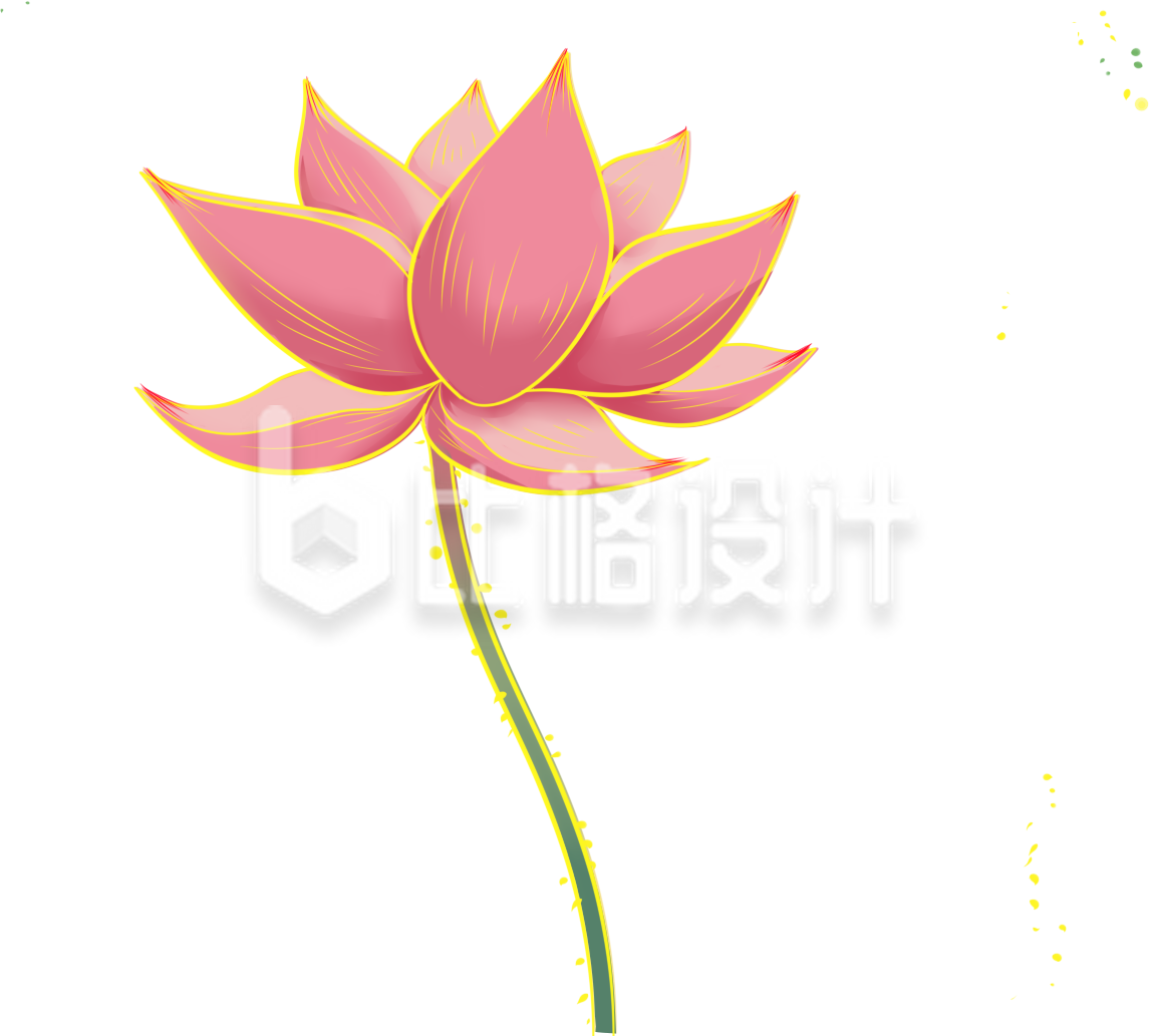粉色莲花插画