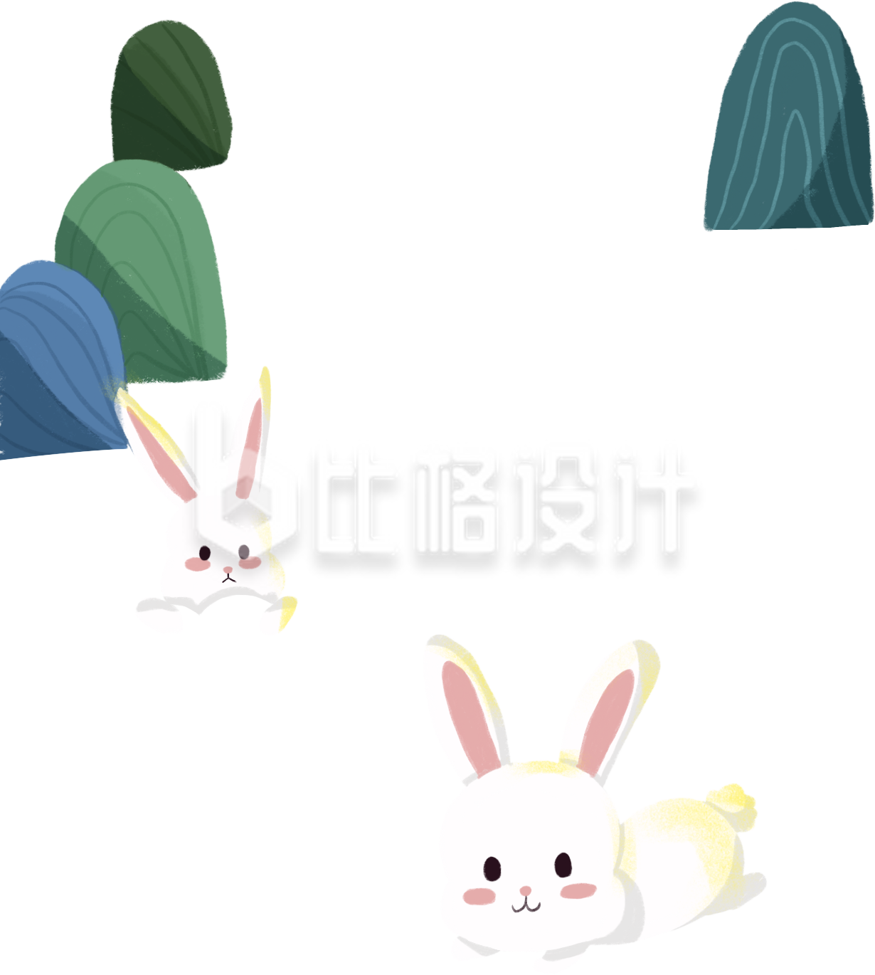 可爱白兔萌趣形象 适合多种宣传物料 可爱白兔萌趣形象 适合多种宣传物料