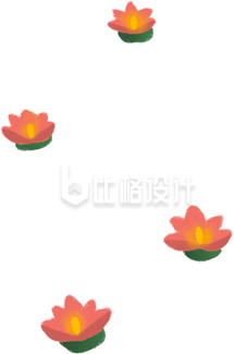 鲜艳荷花图,清新可爱的氛围装饰素材 鲜艳荷花图,清新可爱的氛围装饰素材