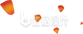 橙色漂浮素材点亮画面 创意装饰好帮手