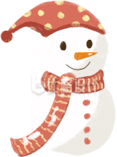 可爱雪人戴围巾插画 适合圣诞节宣传物料