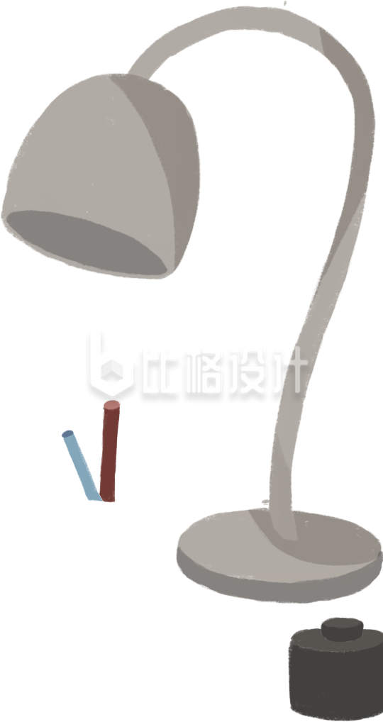 简约风格台灯文具组合 办公学习好帮手