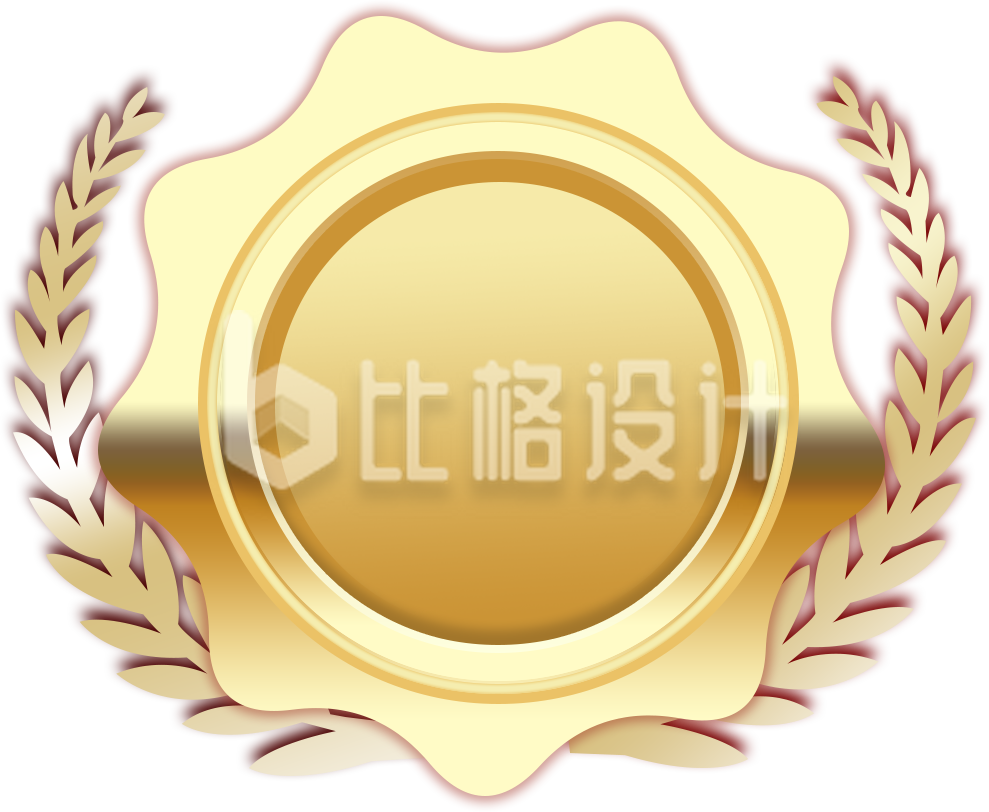 金色徽章装饰素材 尽显高端大气上档次