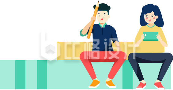 学生使用文具与数码产品的校园生活画面
