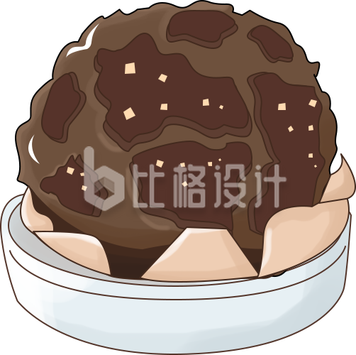 巧克力甜品插画