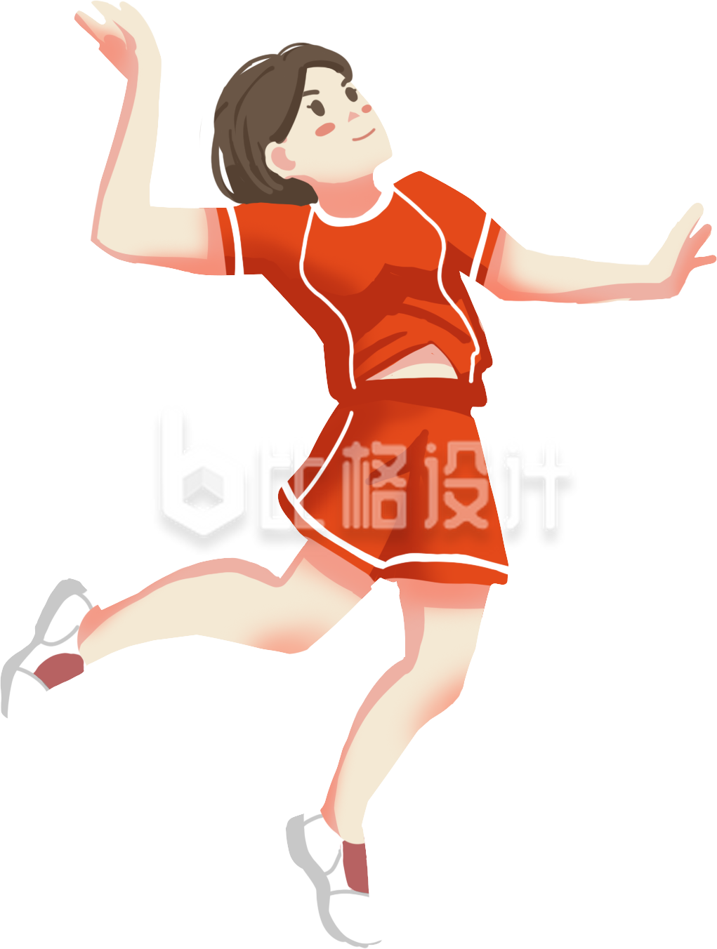 小姑娘运动插画