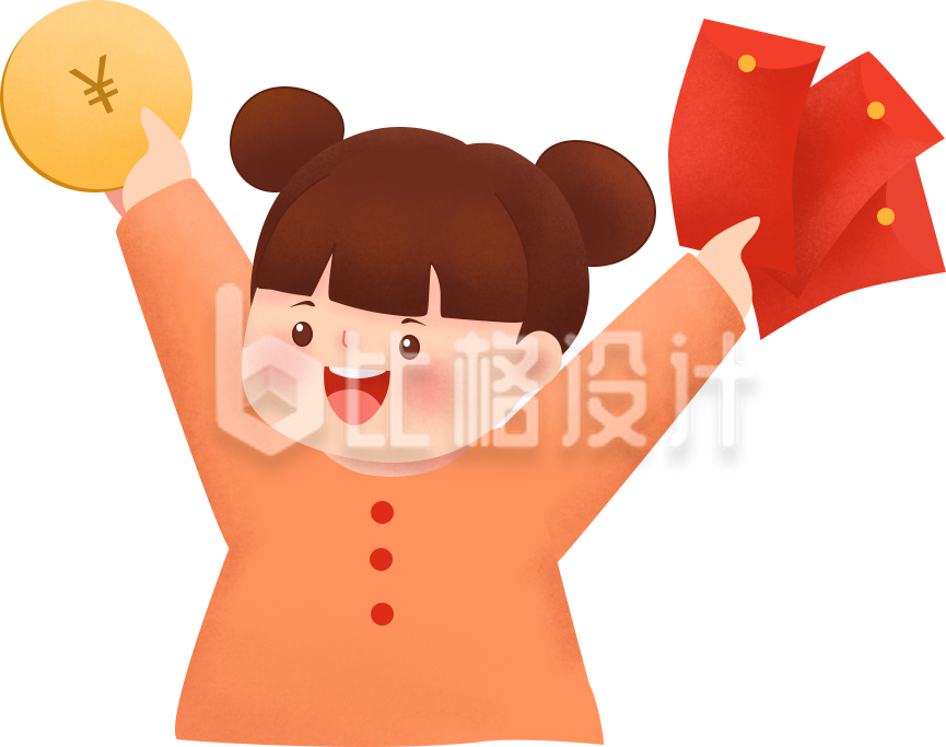 可爱的小姑娘插画