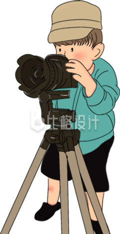 可爱的摄影小男生