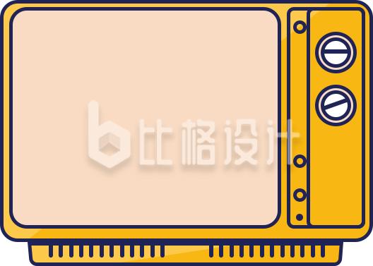 卡通手绘电视机