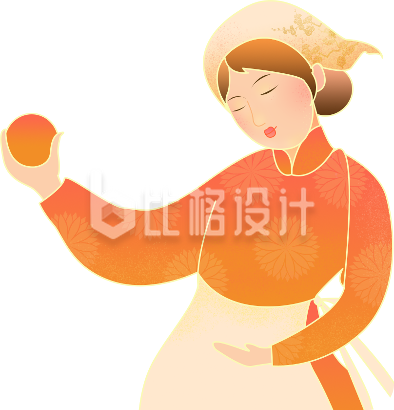 漂亮的阿姨手绘