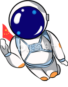 太空人手绘插画