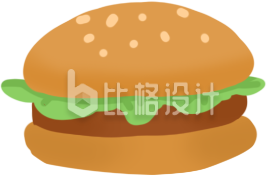 汉堡包插画