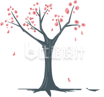 一棵树插画手绘