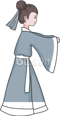 可爱的古人插画