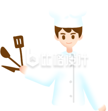 可爱的厨师插画手绘