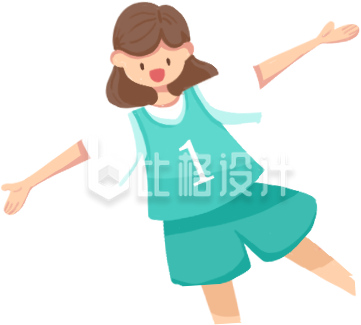 可爱的小女生插画