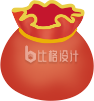 钱袋插画手绘