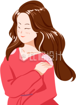 手绘插画美少女