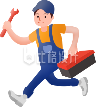 维修工插画