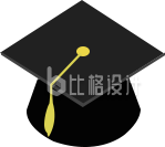 学士帽插画