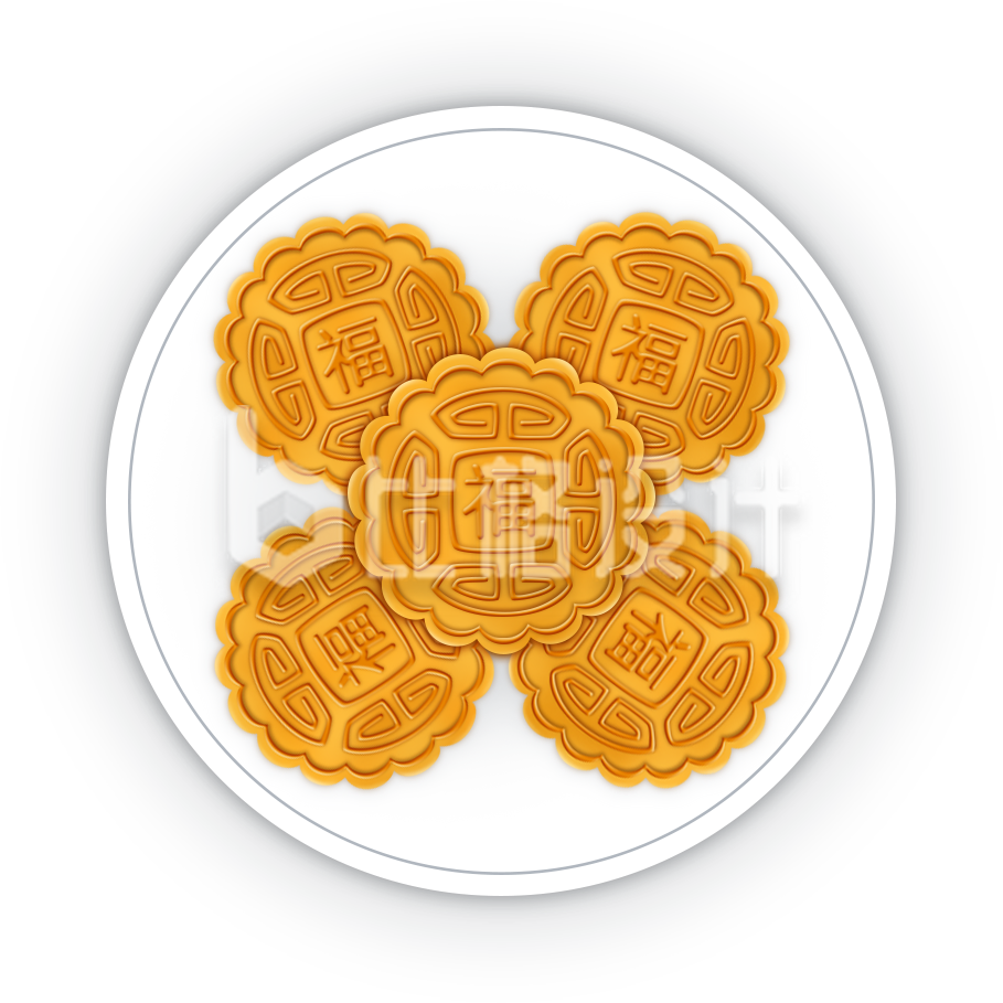一大盘月饼