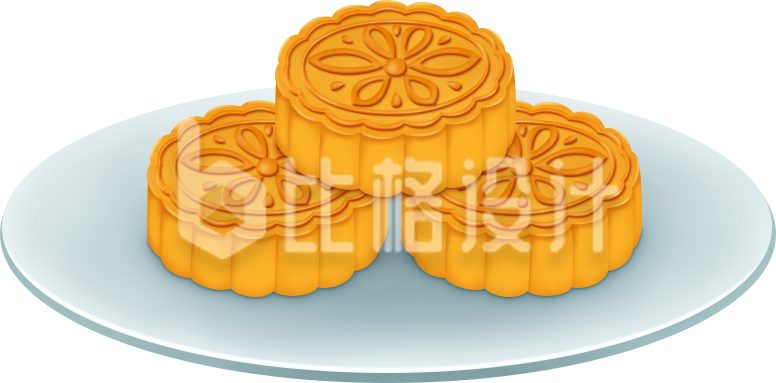 月饼插画手绘