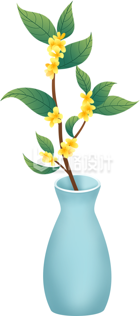插画桂花