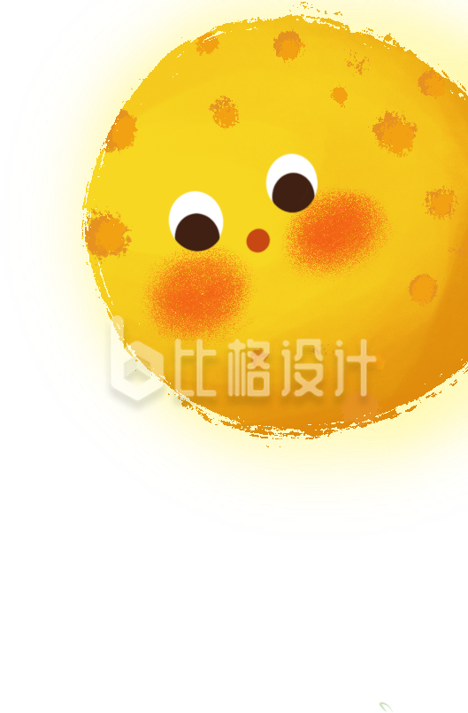 月亮插画手绘