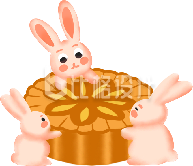 中秋节可爱兔子月饼