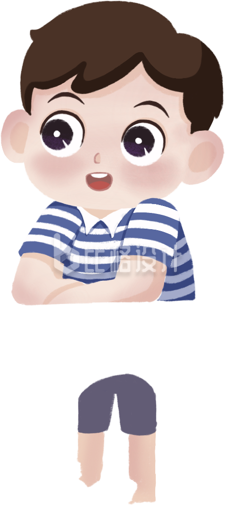 手绘小男孩