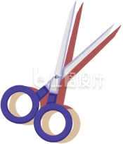 剪刀插画手绘