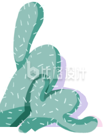 仙人掌插画手绘