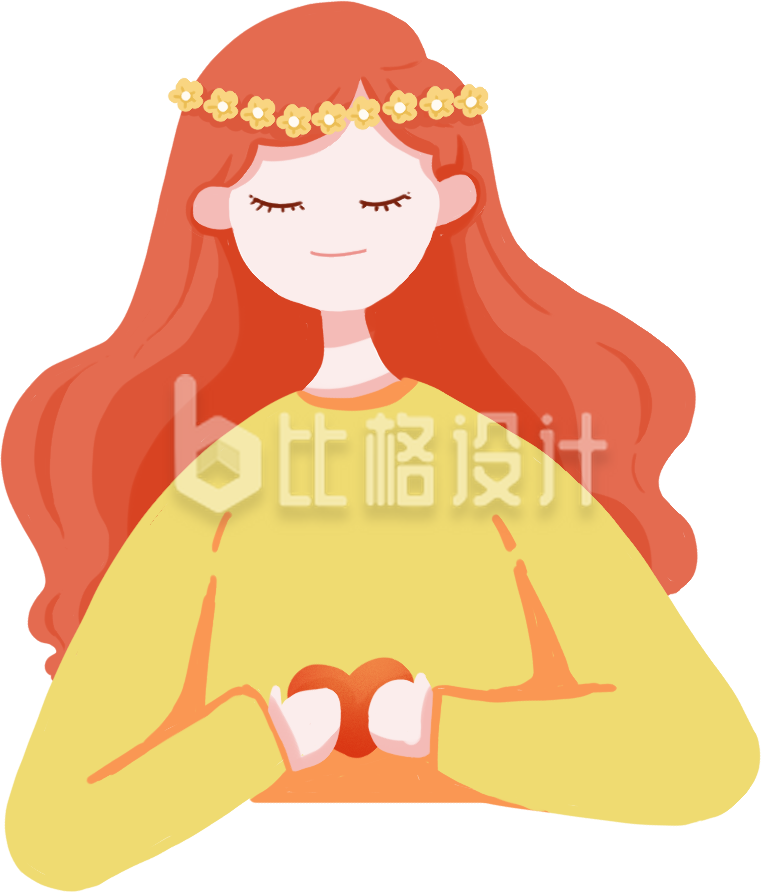 可爱许愿的小姐姐