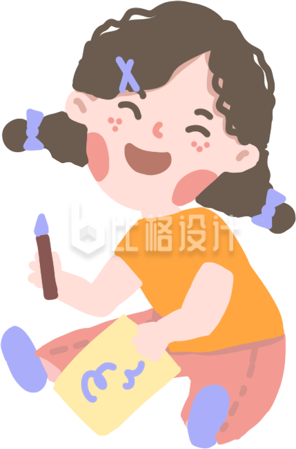 可爱的小朋友插画