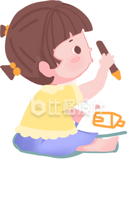 可爱的小朋友插画