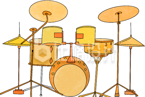 击鼓插画手绘