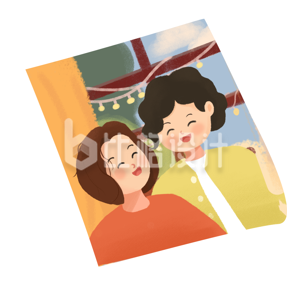 照片手绘插画