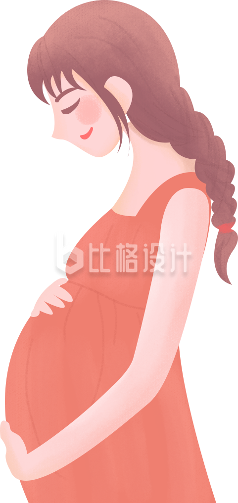 孕妇插画手绘
