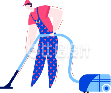 人物体检插画手绘