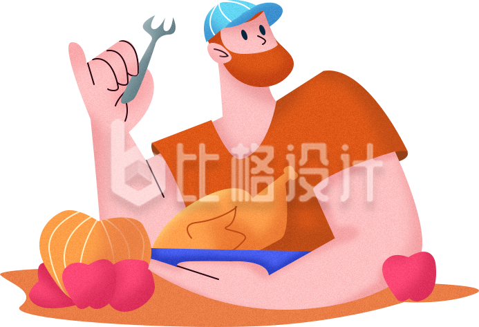 可爱的人物插画手绘
