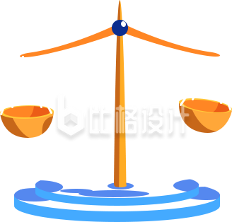 天平手绘插画