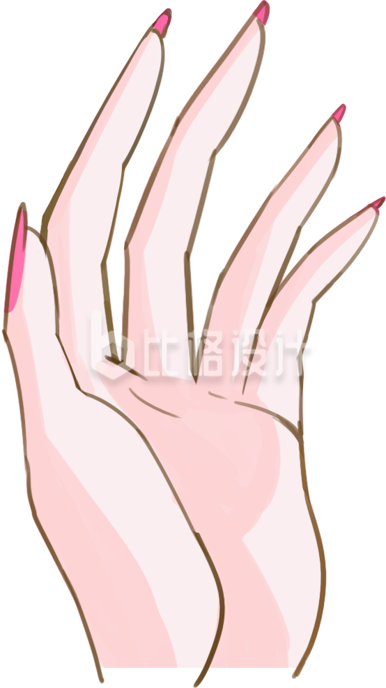 一只手插画