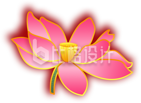一朵荷花插画