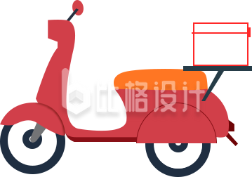 电瓶车插画