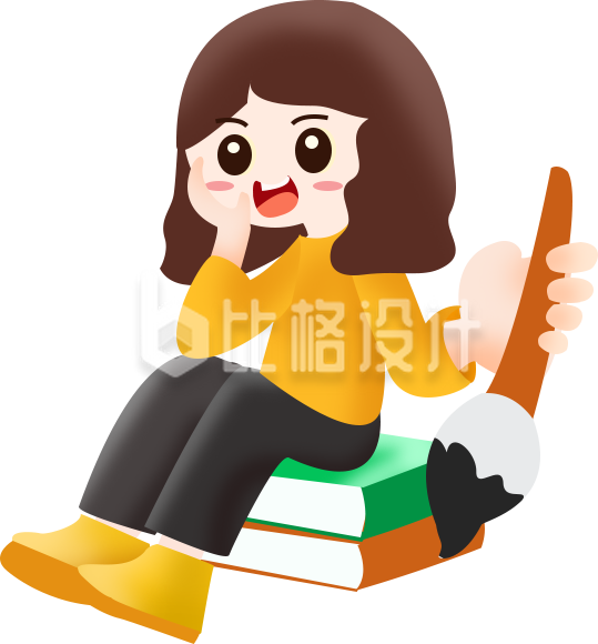 可爱的小姑娘写作