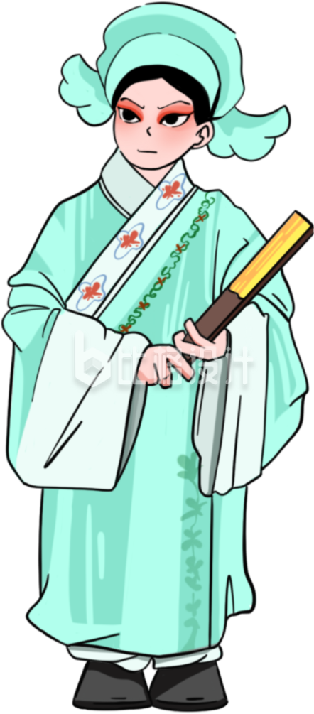 京剧小朋友插画手绘