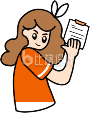 可爱有趣的女孩子插画手绘