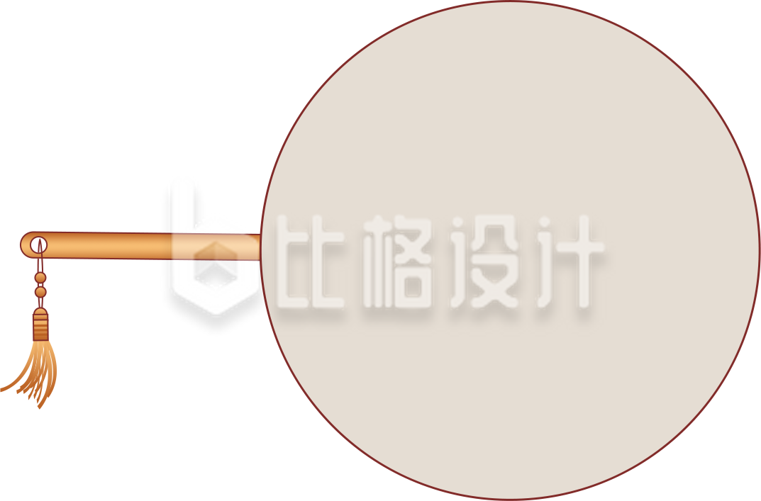 手绘中国风团扇扇子