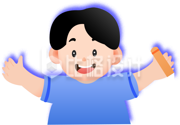可爱的小朋友手绘插画