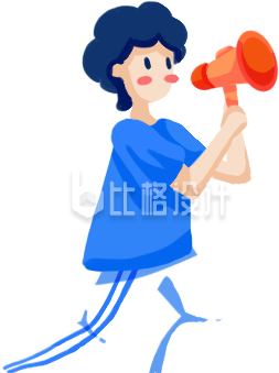号召的小哥哥手绘插画